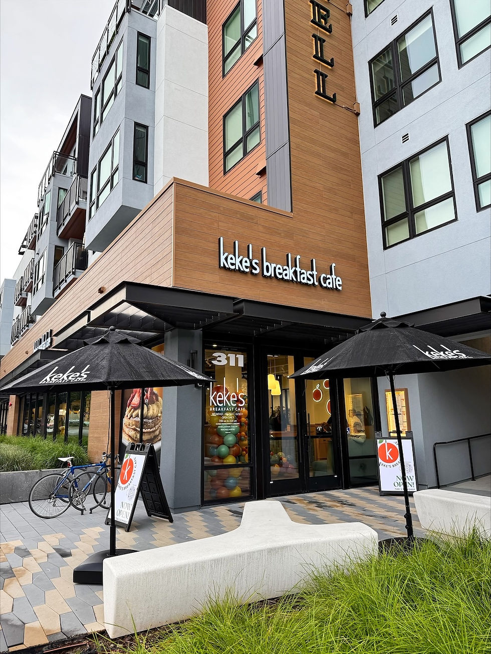 Keke's Breakfast Cafe storefront integrated into a building